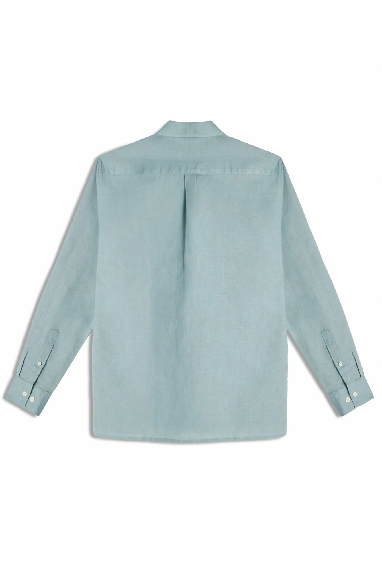 Ooto Camisa Polera Lino Manga Larga Verde