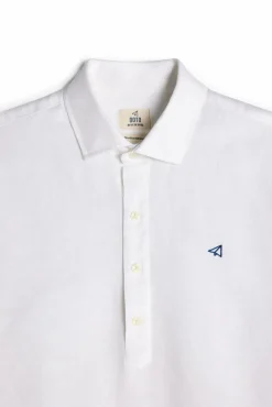 Ooto Camisa Polera Lino Manga Larga Blanco Best