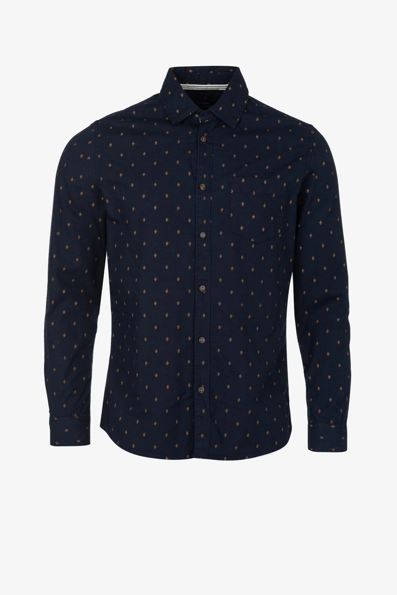 Tiffosi Camisa Popelin Slim Fit Estampada Navy Online