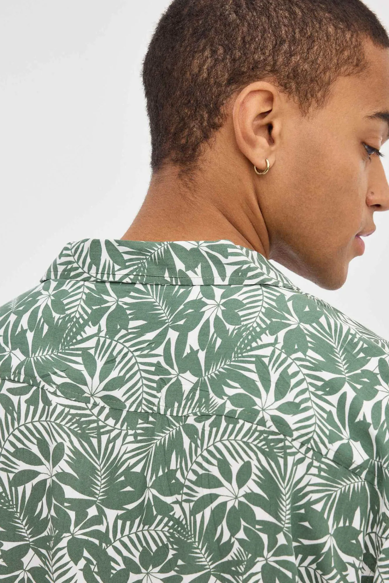 Inside Camisa Print Floral Estampado Verde Best