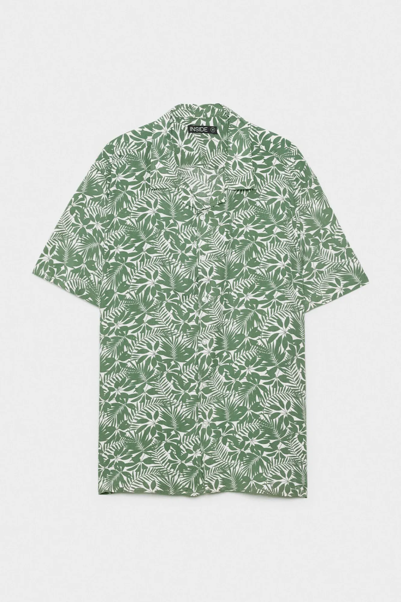 Inside Camisa Print Floral Estampado Verde Best