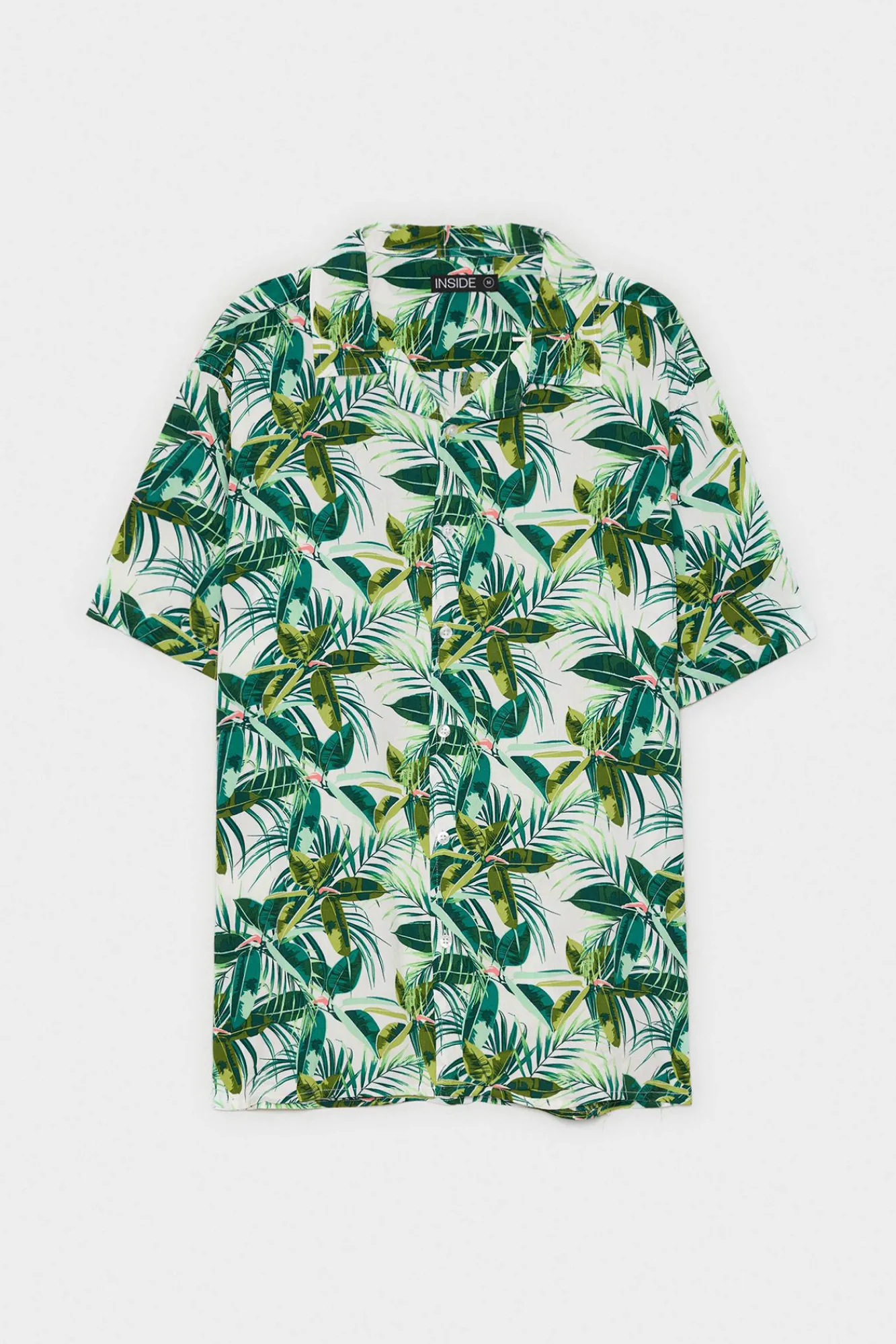 Inside Camisa Print Flores Estampado Verde Discount