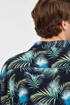 Inside Camisa Print Hojas Azul Sale