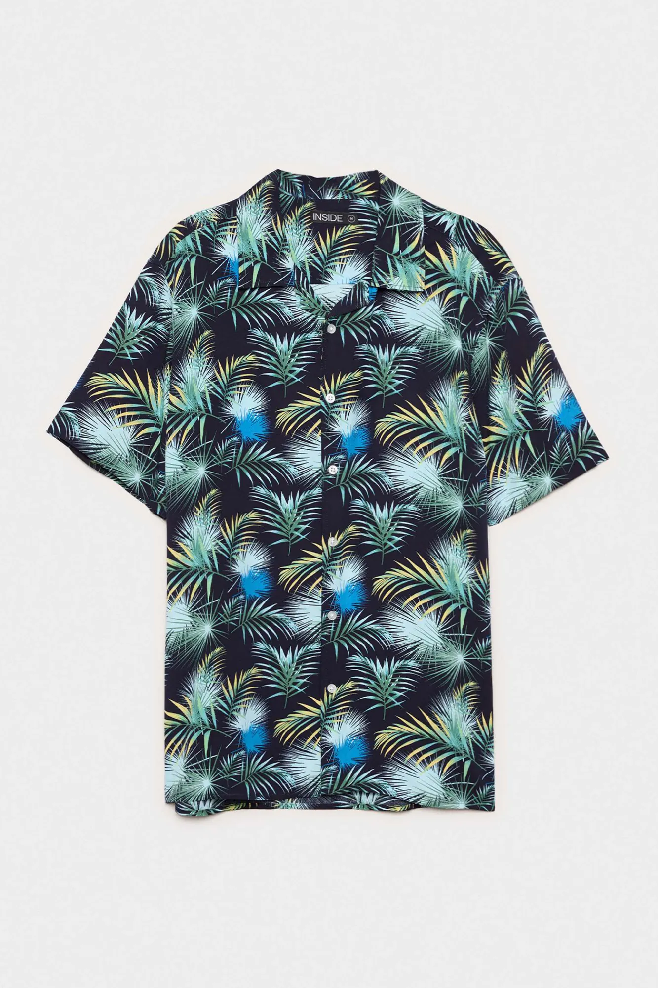 Inside Camisa Print Hojas Azul Sale