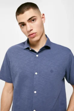 * Camisa Punto Azul Medio Outlet