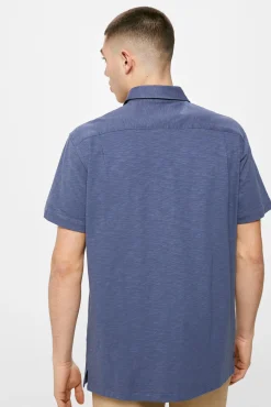 * Camisa Punto Azul Medio Outlet