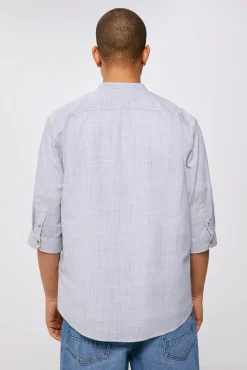 * Camisa Rayas Azul Medio New