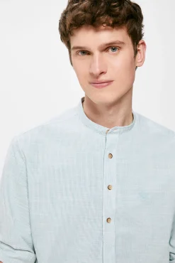 * Camisa Rayas Turquesa Outlet