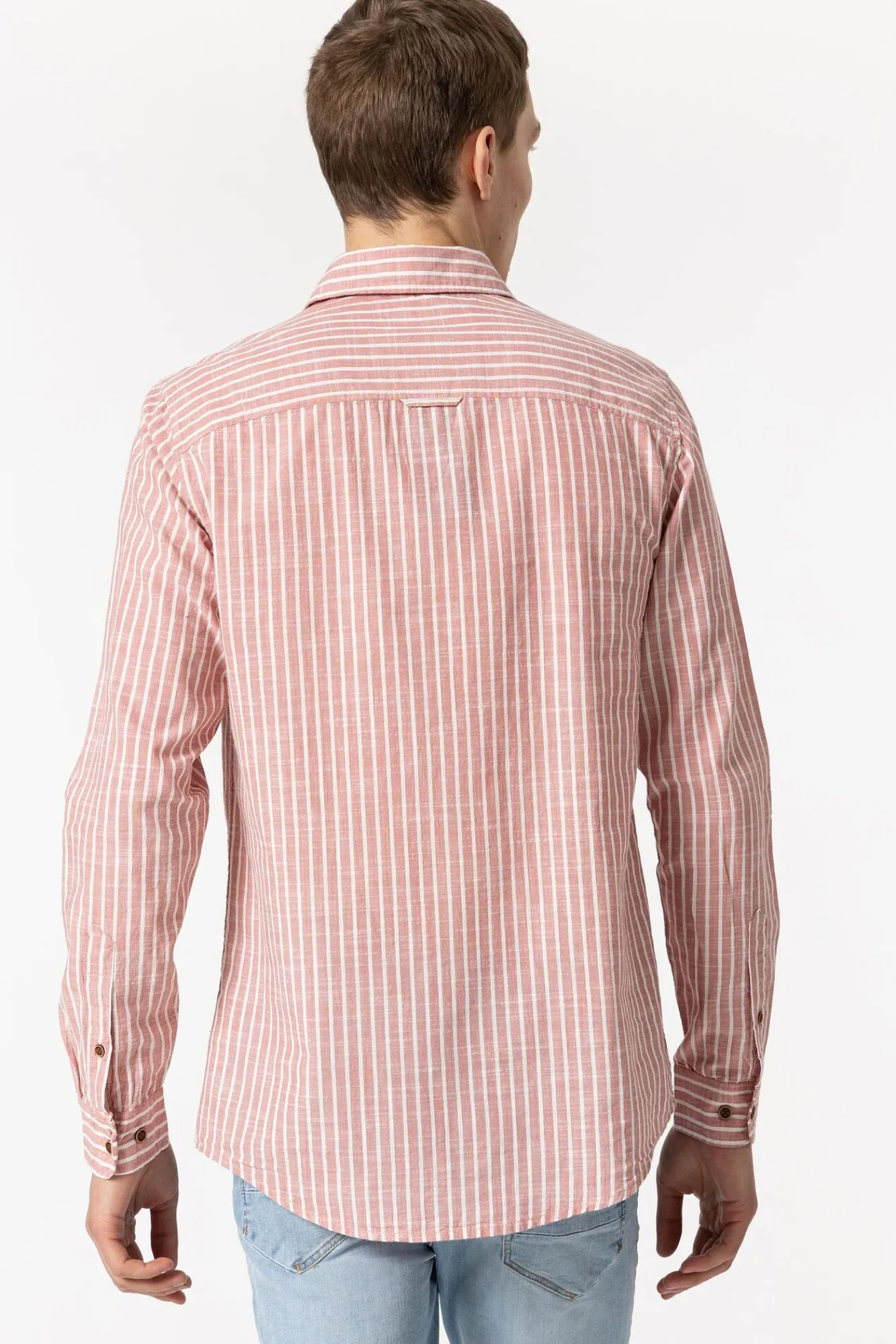 Tiffosi Camisa Regular Fit Rayas Rojo Outlet