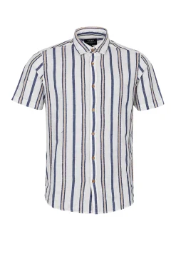 Tiffosi Camisa Regular Fit Rustica Rayas Marron Discount