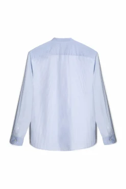 Ooto Camisa Slim Cuello Mao Estampado Rayas Azul Outlet