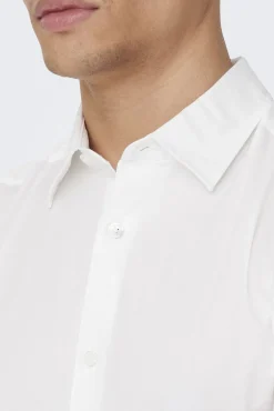 Only & Sons Camisa Slim Fit Blanco Sale