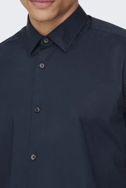 Only & Sons Camisa Slim Fit Navy Outlet