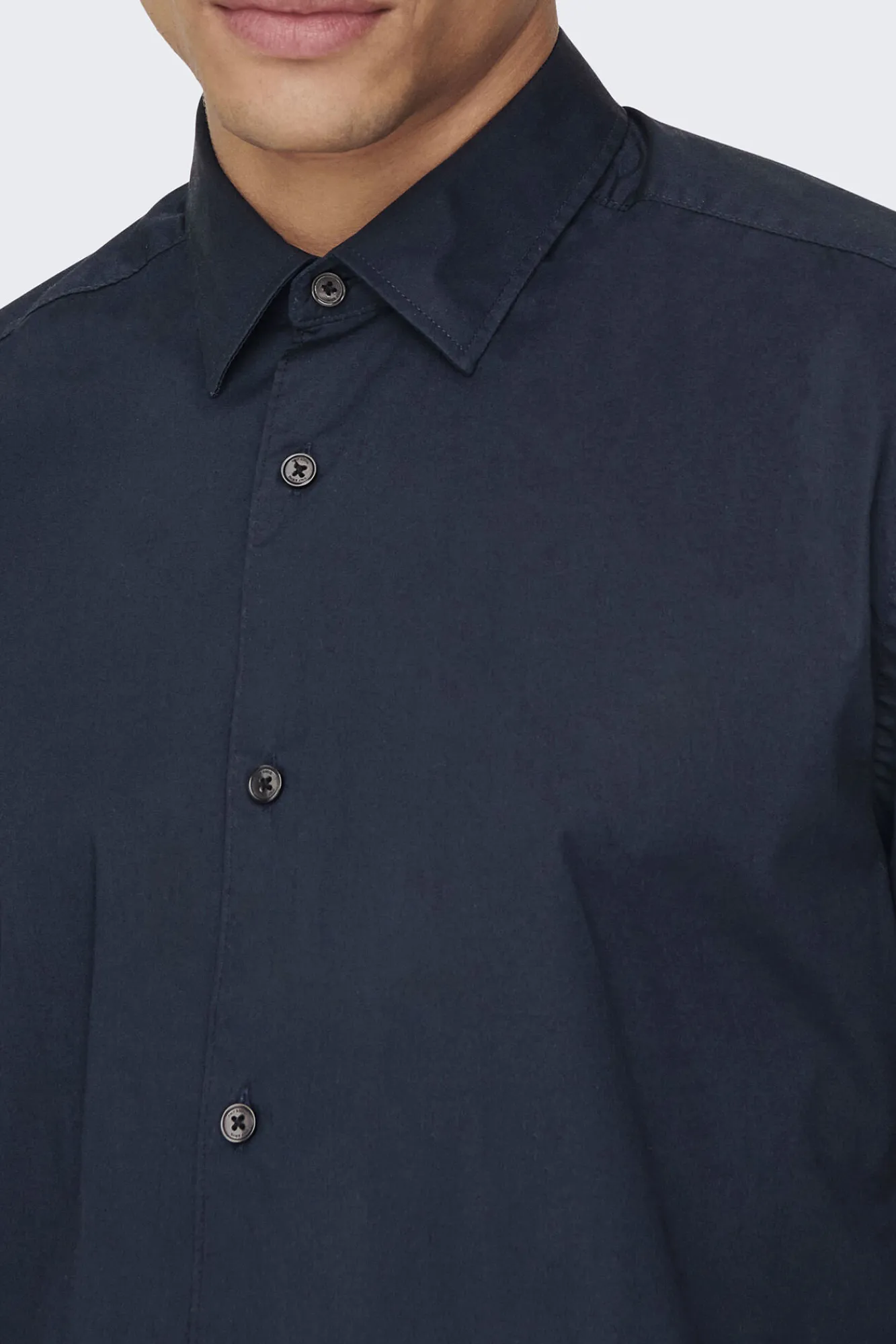 Only & Sons Camisa Slim Fit Navy Outlet