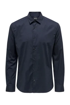 Only & Sons Camisa Slim Fit Navy Outlet