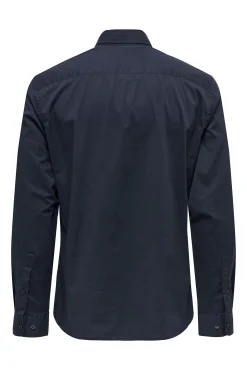 Only & Sons Camisa Slim Fit Navy Outlet
