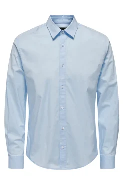 Only & Sons Camisa Slim Fit Azul Claro Discount