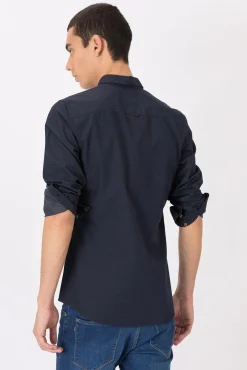 Tiffosi Camisa Slim Fit Nigeria Navy Sale