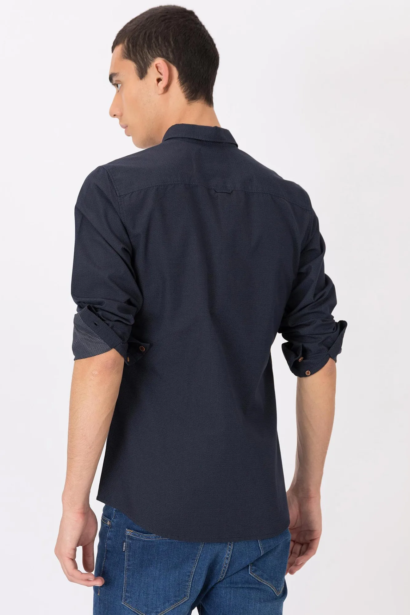 Tiffosi Camisa Slim Fit Nigeria Navy Sale