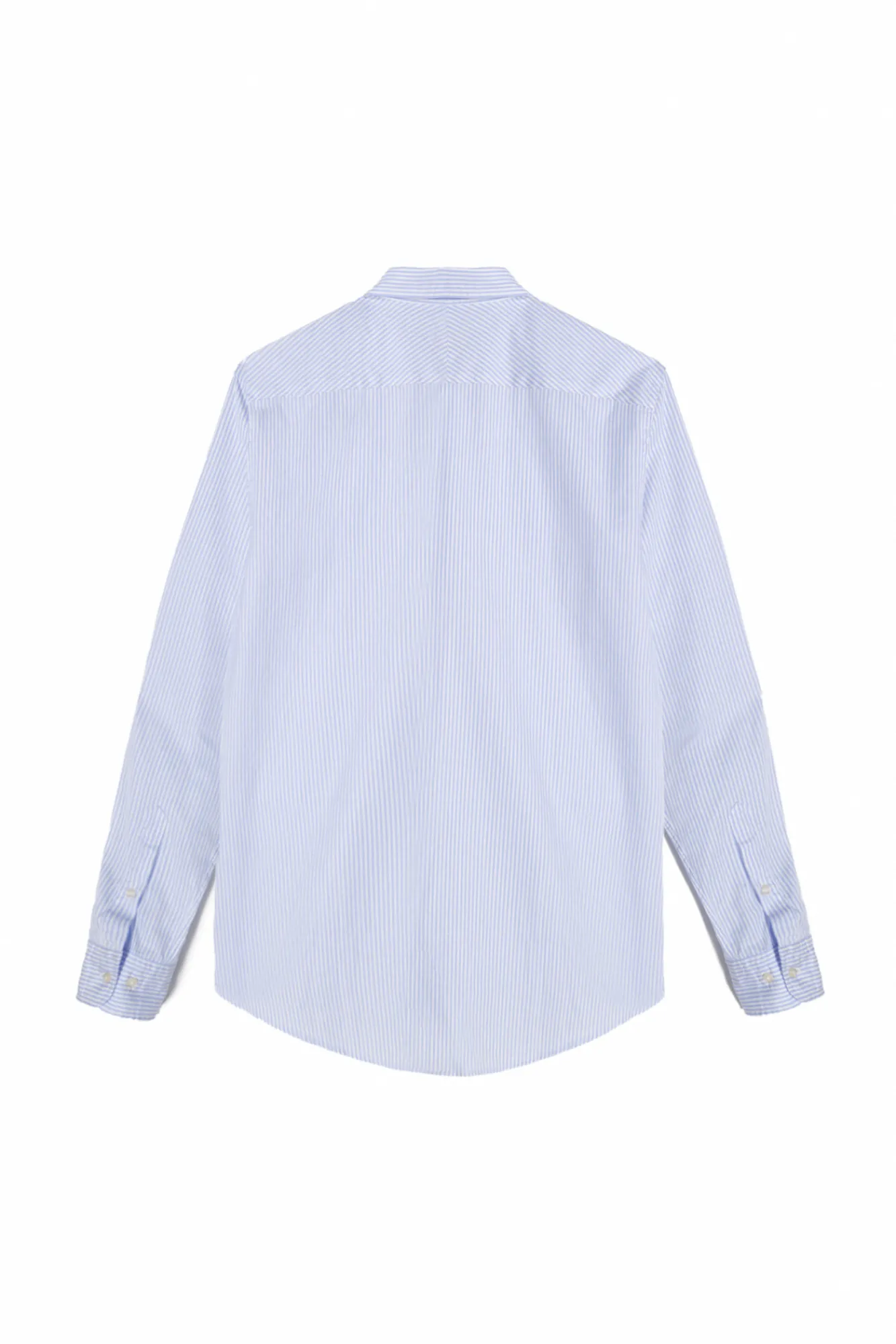 Ooto Camisa Slim Mil Rayas Manga Larga Azul Discount