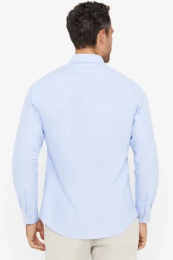 Cortefiel Camisa Slim Oxford Lisa Azul Outlet