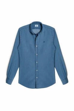 Ooto Camisa Slim Vaquera Manga Larga Azul Best