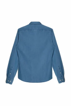 Ooto Camisa Slim Vaquera Manga Larga Azul Best