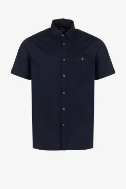 Tiffosi Camisa Slub Regular Fit Navy