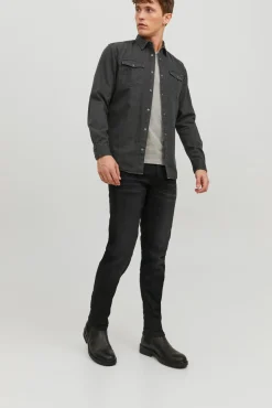 Jack & Jones Camisa Vaquera Negro Discount