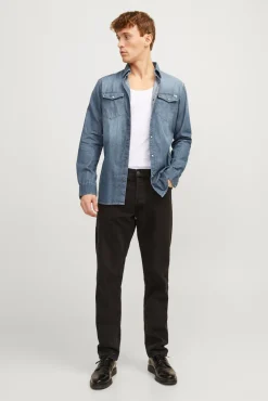 Jack & Jones Camisa Vaquera Azul Medio Clearance