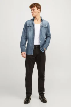Jack & Jones Camisa Vaquera Azul Medio Clearance