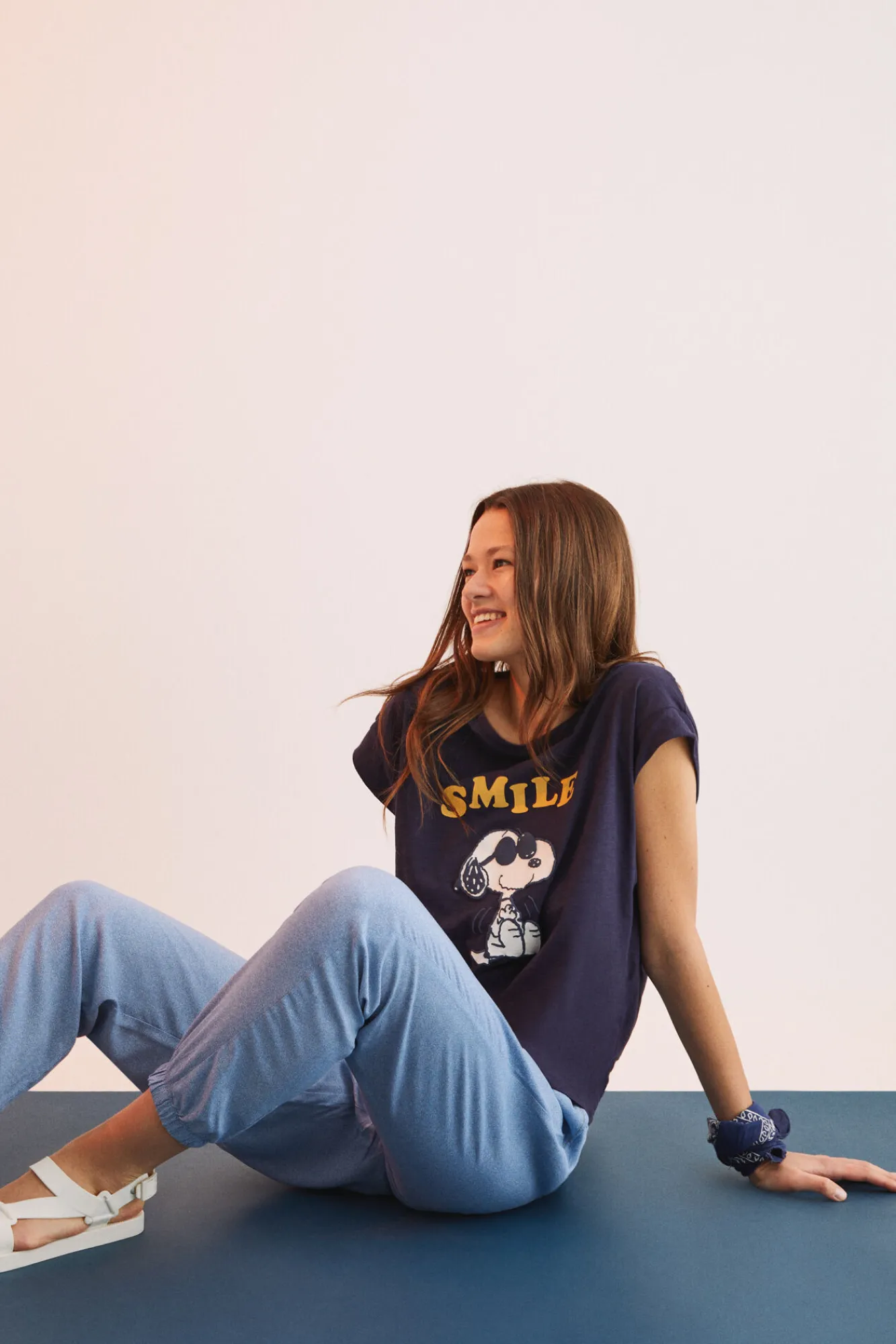 Women'secret Camiseta Algodon Manga Corta Snoopy Navy Azul Discount