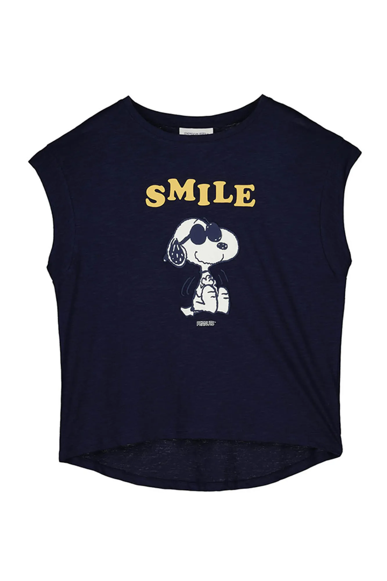 Women'secret Camiseta Algodon Manga Corta Snoopy Navy Azul Discount