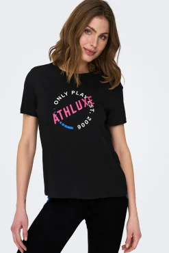 Only Play Camiseta Algodon Negro Online