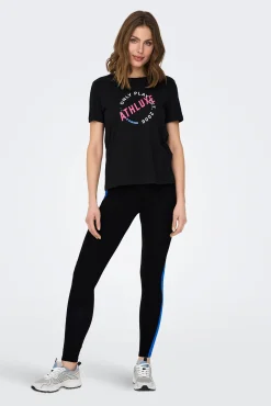 Only Play Camiseta Algodon Negro Online