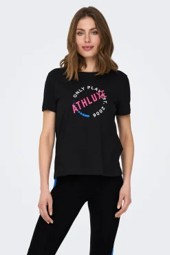 Only Play Camiseta Algodon Negro Online