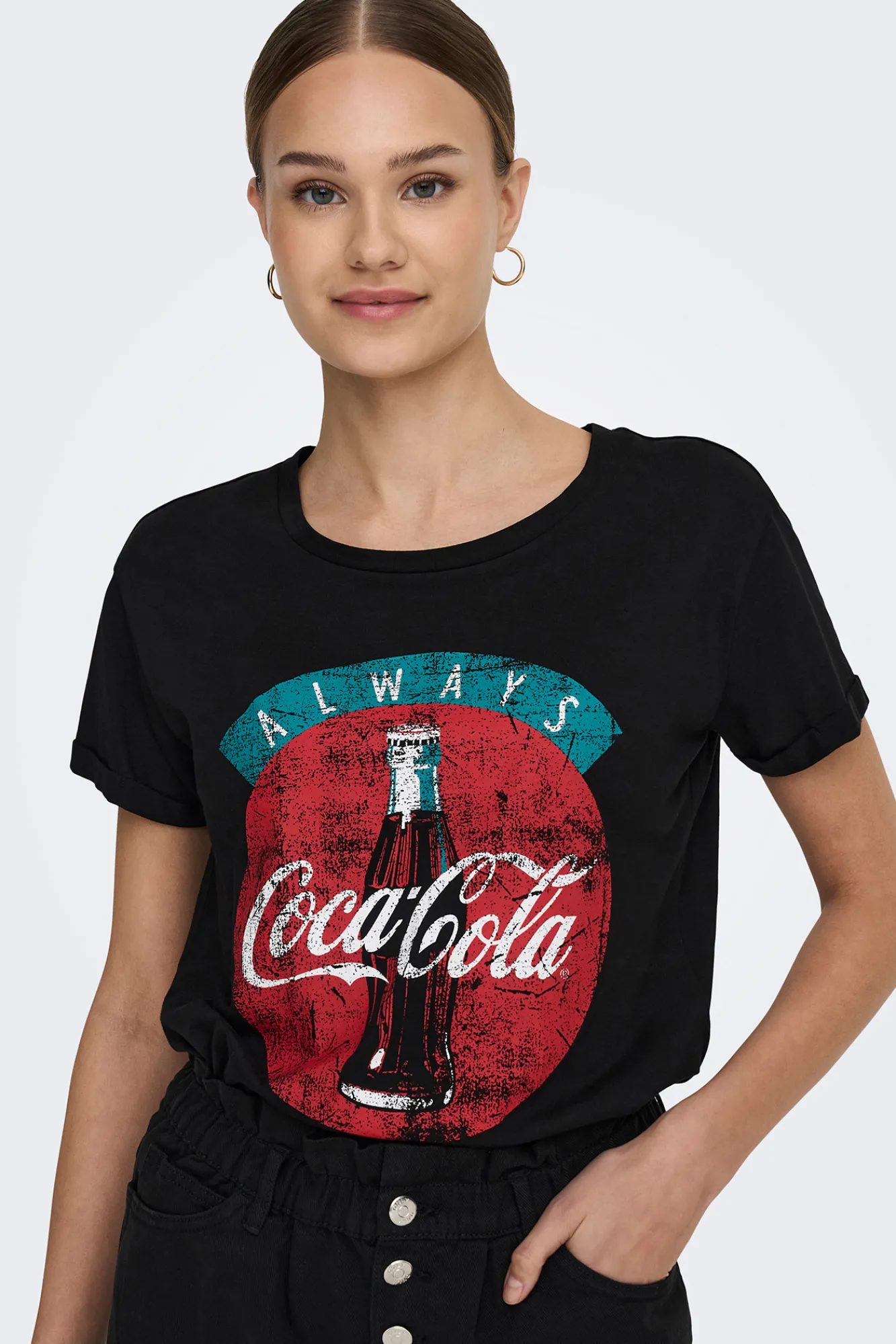 JDY Camiseta Coca-Cola Negro Best