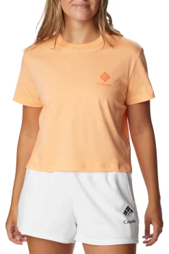 Columbia Camiseta Corta Estampada North Cascades™ Para Mujer Naranja Sale
