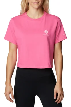 Columbia Camiseta Corta Estampada North Cascades™ Para Mujer Rosa New