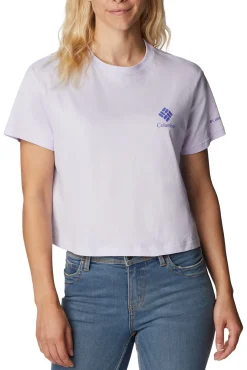 Columbia Camiseta Corta Estampada North Cascades™ Para Mujer Morado Clearance