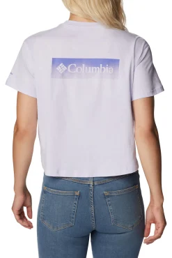 Columbia Camiseta Corta Estampada North Cascades™ Para Mujer Morado Clearance