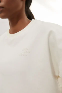 Dash and Stars Camiseta Crop Blanca Beige Best