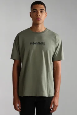 Napapijri Camiseta De Manga Corta Box Verde Hot