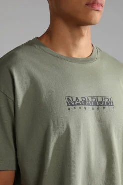Napapijri Camiseta De Manga Corta Box Verde Hot