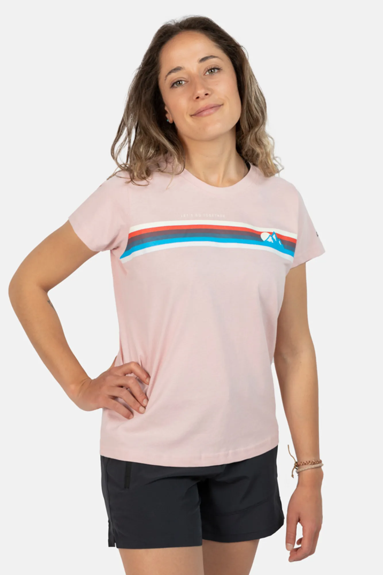 Izas Camiseta De Manga Corta De Algodon Abella Rosa New