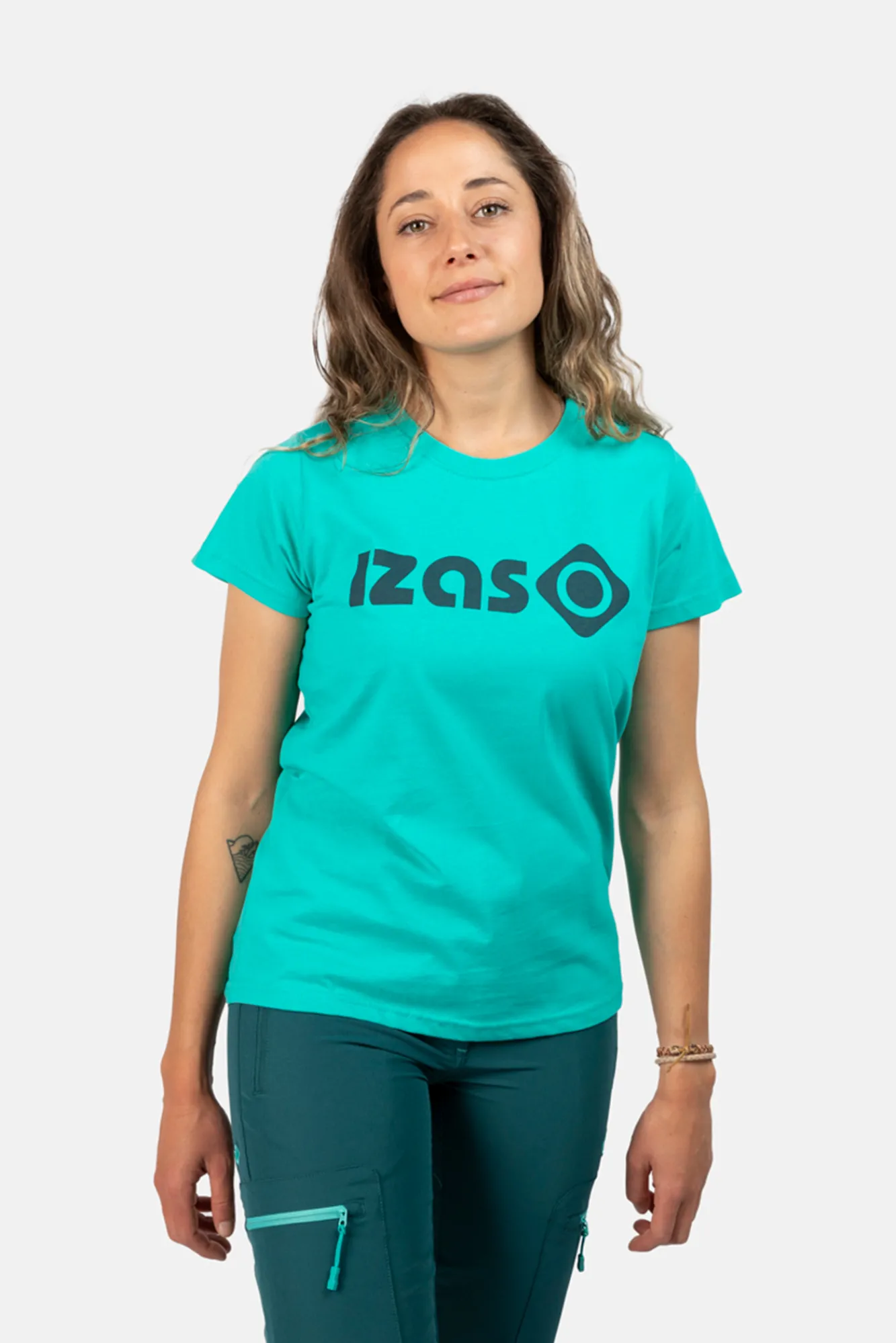 Izas Camiseta De Manga Corta De Algodon Bailo Turquesa Discount
