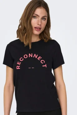 Only Play Camiseta Entrenamiento Manga Corta Negro Discount