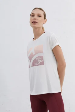 Dash and Stars Camiseta Fluida Beige Best