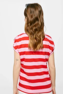 * Camiseta Frunces Rayas Rojo