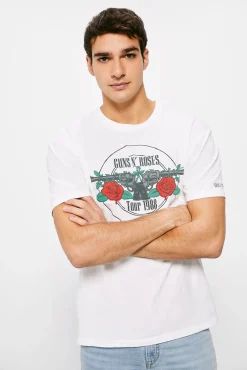 * Camiseta Guns & Roses Marfil Outlet